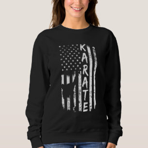 Camiseta Bandeira Americana Karate Fan Usa Karate Player Fl