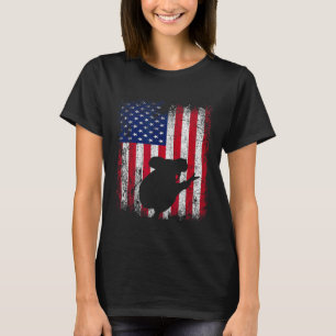 Camiseta Bandeira Americana Koala Animal Vintage 4 De Julho