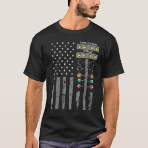 Camiseta Bandeira Americana: Lâmpada de Árvore Rastreada de
