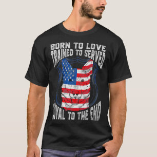Camiseta Bandeira Americana Leal Ao German shepherd Final
