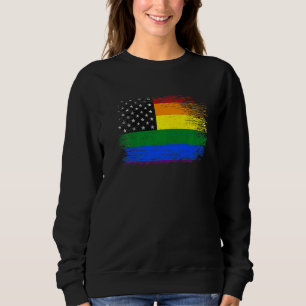 Camiseta Bandeira americana LGBT Gay Lésbica Transexual Org