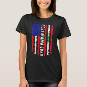 Camiseta Bandeira Americana Líbano Melhor Família De Mamãe