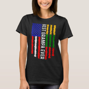 Camiseta Bandeira Americana Lituânia Melhor Grampa Ever Fam