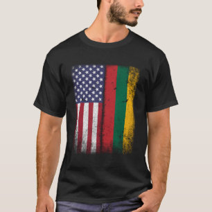 Camiseta Bandeira Americana Lituânia Usa Lietuva Imprensa