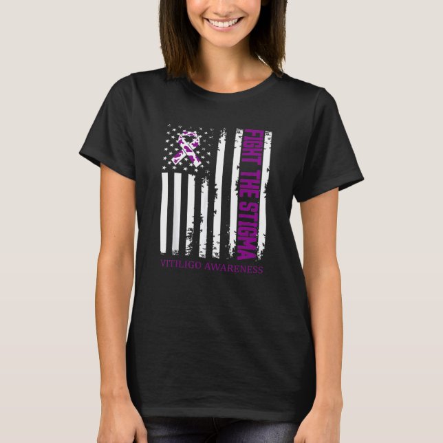 Camiseta Bandeira Americana Lutam Contra A Consciência Do E (Frente)