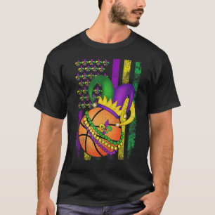 Camiseta Bandeira Americana Mardi Gras Fleur De Lis Basball