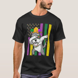 Camiseta Bandeira Americana Mardi Gras Schnauzer Festival P