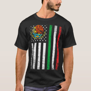 Camiseta bandeira americana mexicana raízes mexicanas méxic