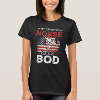 Camiseta Bandeira Americana Minha Enfermeira Favorita Me Ch