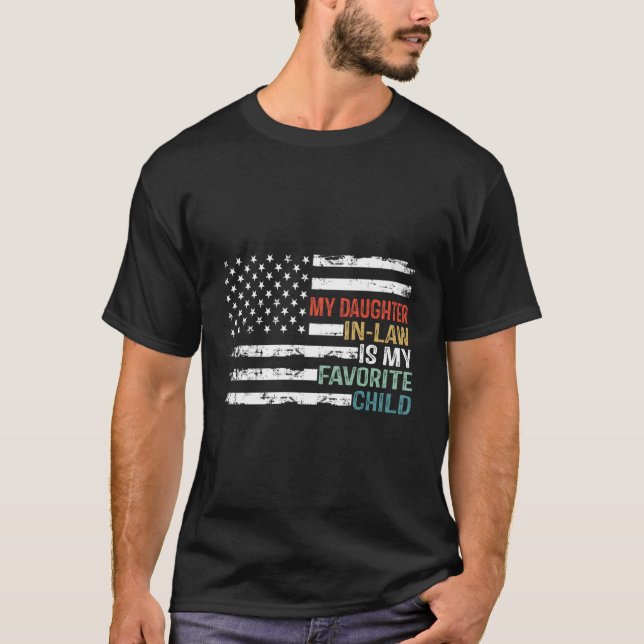 Camiseta Bandeira Americana Minha Filha De Direito É Minha  (Frente)