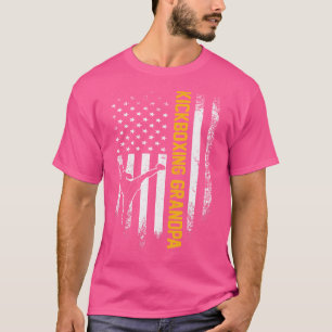 Camiseta Bandeira Americana Mma Kickboxter Vovô Silhouette