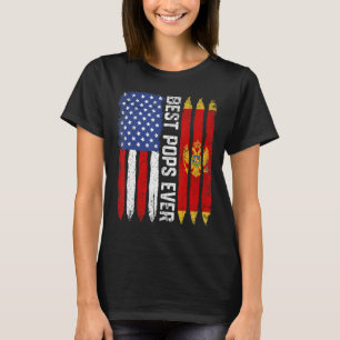 Camiseta Bandeira Americana Montenegro Melhor Pop Nunca Fam