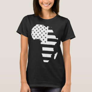 Camiseta Bandeira Americana na África Shape Black History M