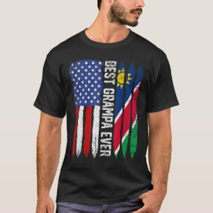 Camiseta Bandeira Americana Namíbia Melhor Família Grampa E