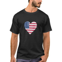 Bandeira americana no coração