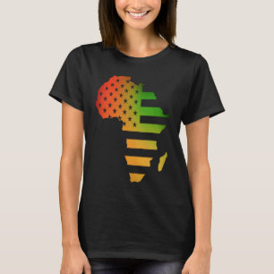 Camiseta Bandeira americana no mapa negro africano História