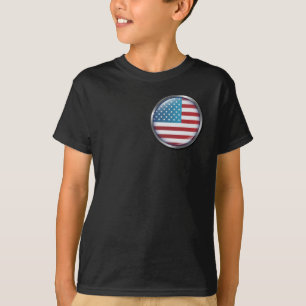 Camiseta Bandeira Americana no meu Coração - Bandeira dos E