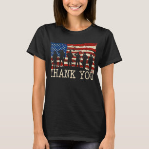 Camiseta Bandeira Americana Obrigado Veteranos Orgulhosos V