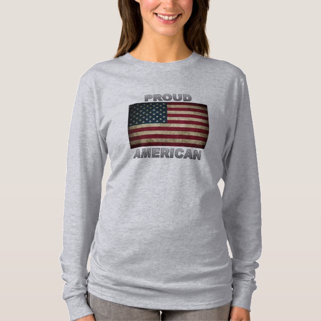 Camiseta Bandeira AMERICANA Orgulhosa (Frente)