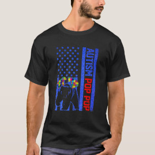 Camiseta Bandeira Americana P Op Pop Urso Conscientização d
