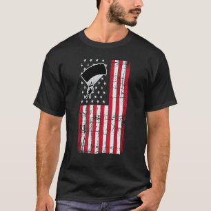 Camiseta Bandeira Americana Paraquedas de Parapente Esport