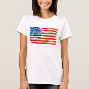 Camiseta Bandeira Americana Patriota dos EUA Desfile de 4 d