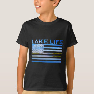 Camiseta Bandeira Americana Patriota Pescando No Lago Isto