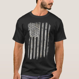 Camiseta Bandeira Americana Patriótica Afastada Bandeira Am