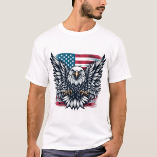 Camiseta Bandeira Americana Patriótica Bald