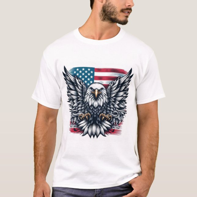 Camiseta Bandeira Americana Patriótica Bald (Frente)