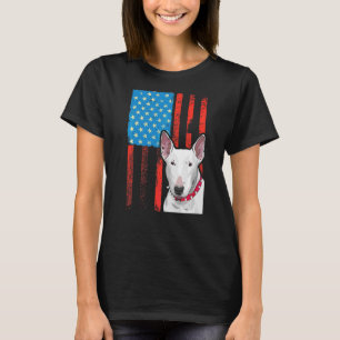 Camiseta Bandeira Americana Patriótica Bull Terrier