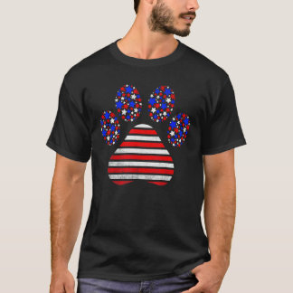 Camiseta Bandeira Americana Patriótica Cachorro & Gato Impr