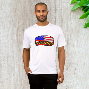 Camiseta Bandeira Americana Patriótica Cão Quente