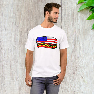 Camiseta Bandeira Americana Patriótica Cão Quente