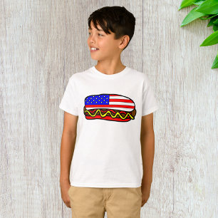 Camiseta Bandeira Americana Patriótica Cão Quente