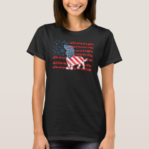 Camiseta Bandeira Americana Patriótica Cão Usa