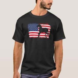 Camiseta Bandeira Americana Patriótica Cavalo Cavalgada