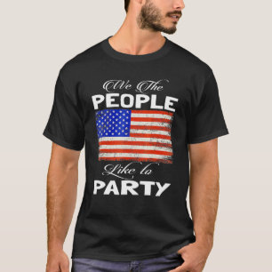 Camiseta Bandeira Americana Patriótica Com Nós As Pessoas G