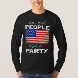 Camiseta Bandeira Americana Patriótica Com Nós As Pessoas G