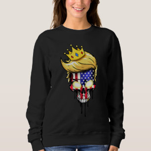 Camiseta Bandeira Americana Patriótica Crânio EUA 4 de Julh