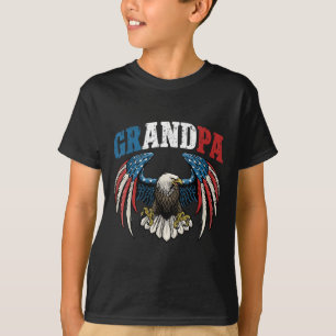 Camiseta Bandeira Americana Patriótica Da Águia Americana N