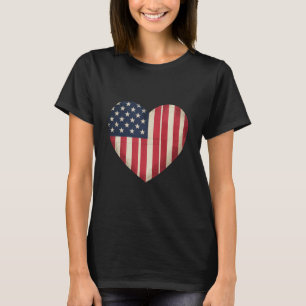Camiseta Bandeira Americana Patriótica de 4 de Julho USA Es