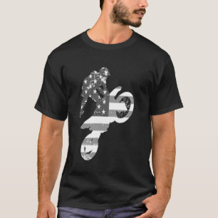 Camiseta Bandeira Americana Patriótica de Moto de Terra, Mo