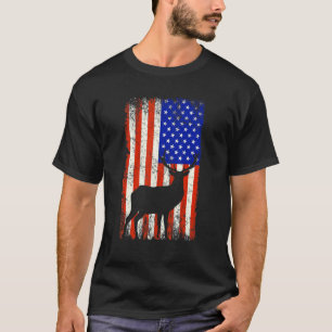 Camiseta Bandeira Americana Patriótica Do Caçador De Veados