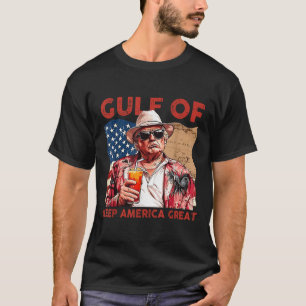 Camiseta Bandeira Americana Patriótica Do Golfo Americano