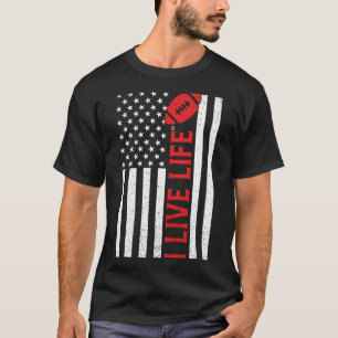 Camiseta Bandeira Americana Patriótica Eu Vivo O Pé America