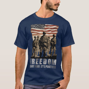 Camiseta Bandeira Americana Patriótica Liberdade não é Grát