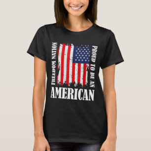 Camiseta Bandeira Americana Patriótica Minimalista Liberdad