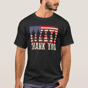 Camiseta Bandeira Americana Patriótica Obrigado Por Homens