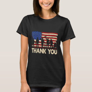 Camiseta Bandeira Americana Patriótica Obrigado Veteranos